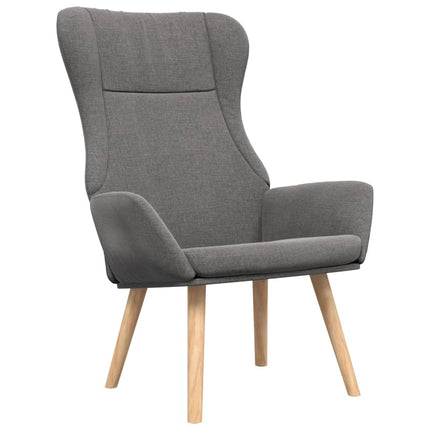 Vilstol med fotpall Ljusgrå tyg