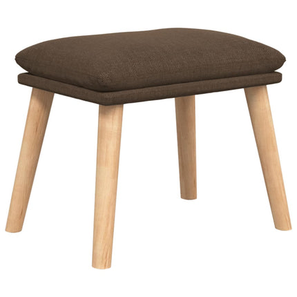 Vilstol med fotpall brun Tyg