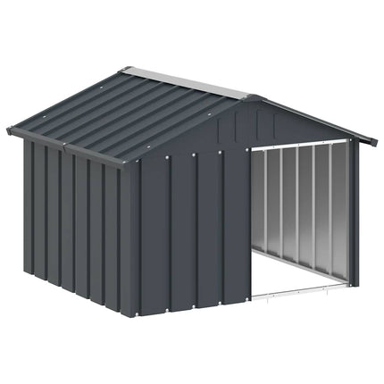 Hundgård antracit 116,5x103x81,5 cm galvaniserat stål