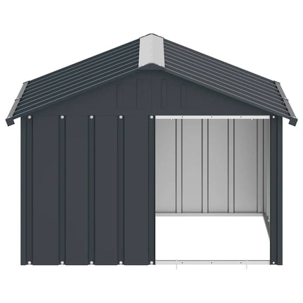 Hundgård antracit 116,5x103x81,5 cm galvaniserat stål