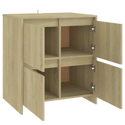Skänkar 2 st sonoma-ek 70x41x75 cm konstruerat trä