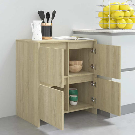 Skänkar 2 st sonoma-ek 70x41x75 cm konstruerat trä