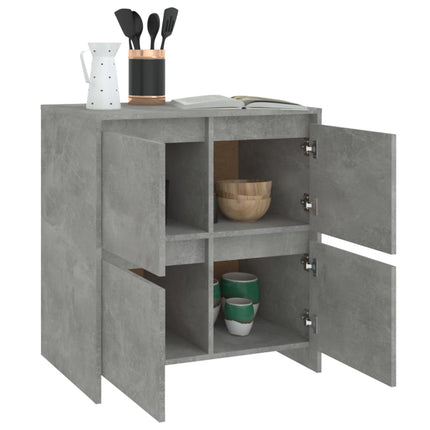 Skänkar 2 st betonggrå 70x41x75 cm konstruerat trä