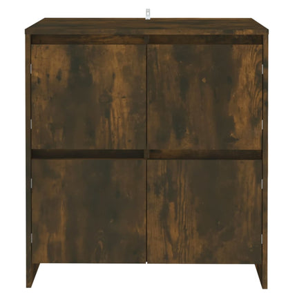 Skänkar 2 st rökfärgad ek 70x41x75 cm konstruerat trä