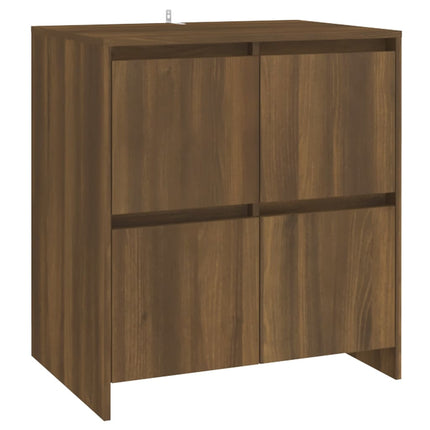 Skänkar 2 st brun ek 70x41x75 cm konstruerat trä
