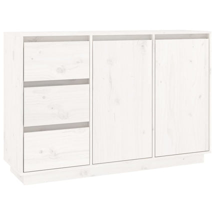 Skänk vit 111x34x75 cm massiv furu