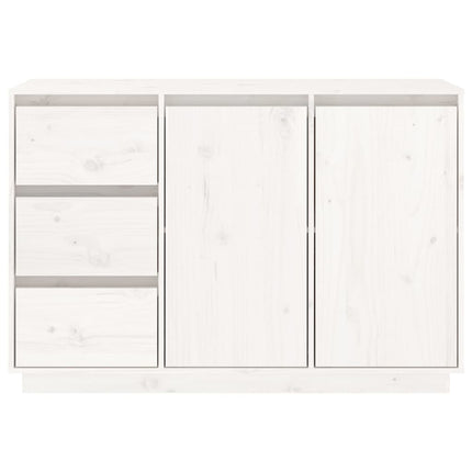 Skänk vit 111x34x75 cm massiv furu