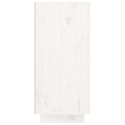 Skänk vit 111x34x75 cm massiv furu