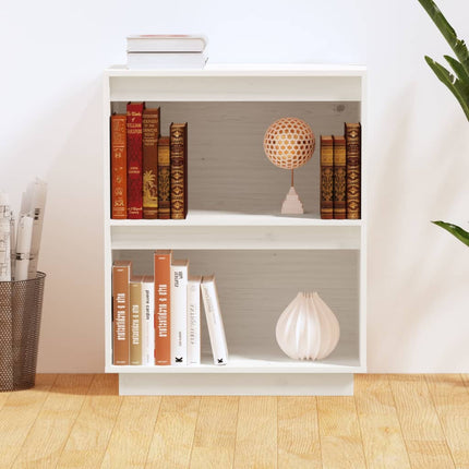 Konsolbord vit 60x34x75 cm massiv furu
