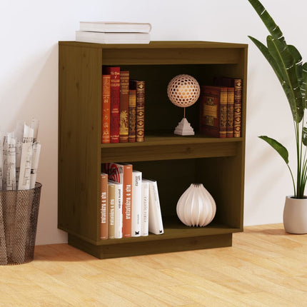 Konsolbord honungsbrun 60x34x75 cm massiv furu