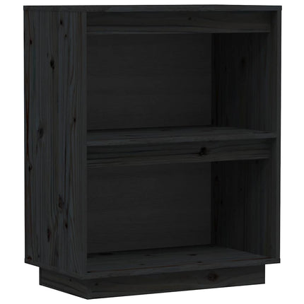 Konsolbord svart 60x34x75 cm massiv furu