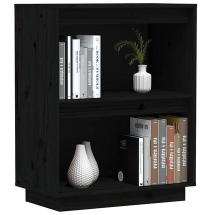 Konsolbord svart 60x34x75 cm massiv furu