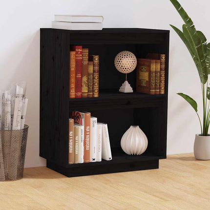 Konsolbord svart 60x34x75 cm massiv furu