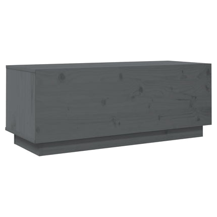 Tv-bänk grå 90x35x35 cm massiv furu