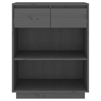 Konsolbord grå 60x34x75 cm massiv furu