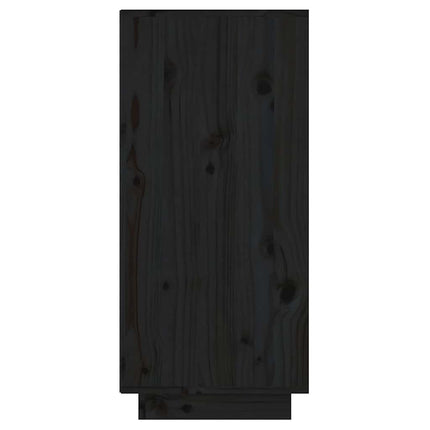 Konsolbord svart 60x34x75 cm massiv furu