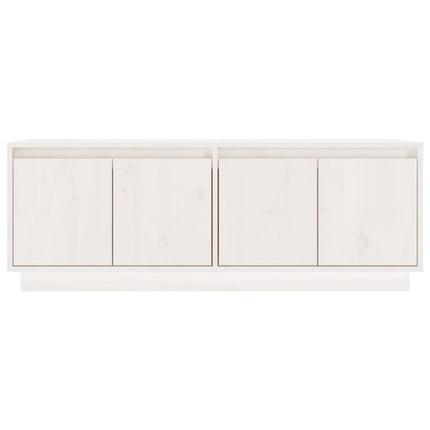 Tv-bänk vit 110x34x40 cm massiv furu