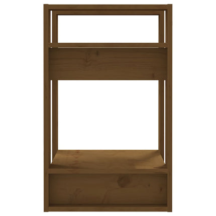 Bokhylla/Rumsavdelare honungsbrun 41x35x57 cm massiv furu