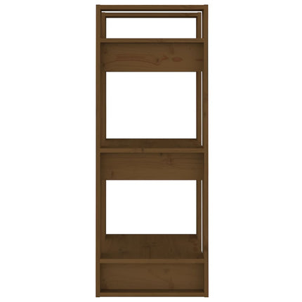 Bokhylla/rumsavdelare honungsbrun 41x35x91 cm massiv furu