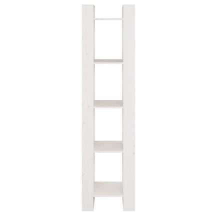 Bokhylla/Rumsavdelare vit 41x35x160 cm massiv furu