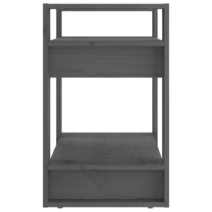 Bokhylla/Rumsavdelare grå 60x35x57 cm massiv furu