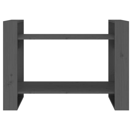 Bokhylla/rumsavdelar grå 80x35x56,5 cm massiv furu