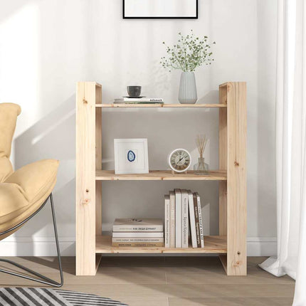 Bokskåp/rumsavdelare 80x35x91 cm massivt trä furu