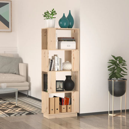 Bokhylla/rumsavdelare 51x25x132 cm massiv furu