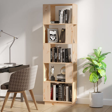 Bokhylla/rumsavdelare 51x25x163,5 cm massiv furu