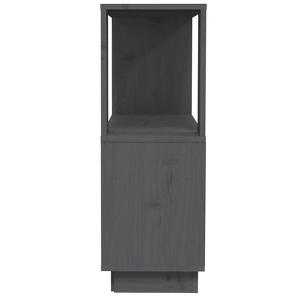 Bokhylla/Rumsavdelare grå 80x25x70 cm massiv furu