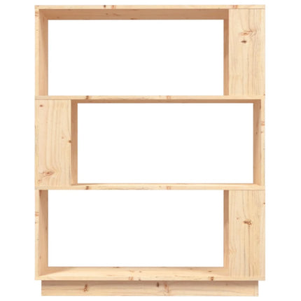 Bokhylla/rumsavdelare 80x25x101 cm massiv furu
