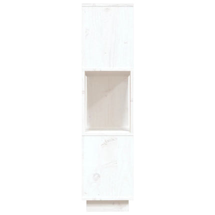 Bokhylla/Rumsavdelare vit 80x25x101 cm massiv furu