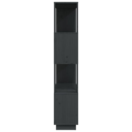 Bokhylla/Rumsavdelare grå 80x25x132 cm massiv furu