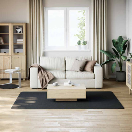 Tvättbar matta kort lugg 160x230 cm halkfri svart