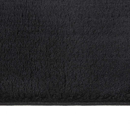 Tvättbar matta kort lugg 160x230 cm halkfri svart