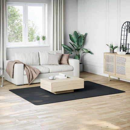 Tvättbar matta kort lugg 160x230 cm halkfri svart