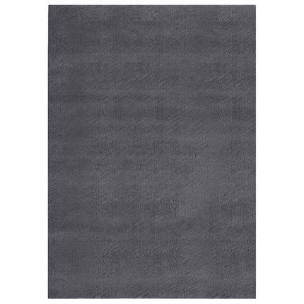 Tvättbar matta kort lugg 160x230 cm halkfri antracit
