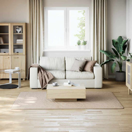 Tvättbar matta kort lugg 160x230 cm halkfri beige