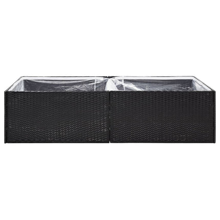 Odlingslåda svart 157x80x40 cm konstrotting