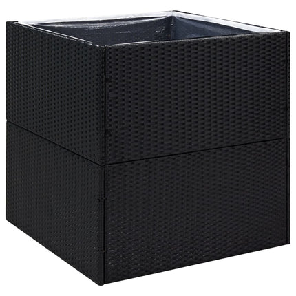Odlingslåda svart 80x80x80 cm konstrotting