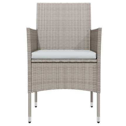 Matgrupp för trädgården med dynor 3 delar beige och svart