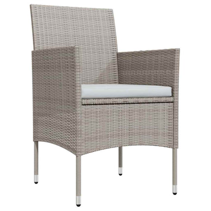 Matgrupp för trädgården med dynor 5 delar beige och svart