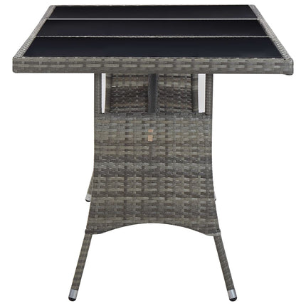 Trädgårdsbord grå 170x80x74 cm konstrotting