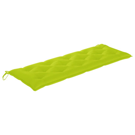 Bataviabänk med ljusgrön dyna 150 cm massiv teak