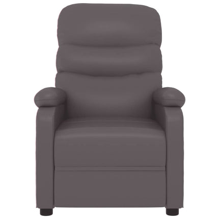 Massagefåtölj grå konstläder