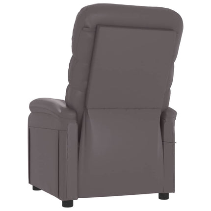 Massagefåtölj grå konstläder