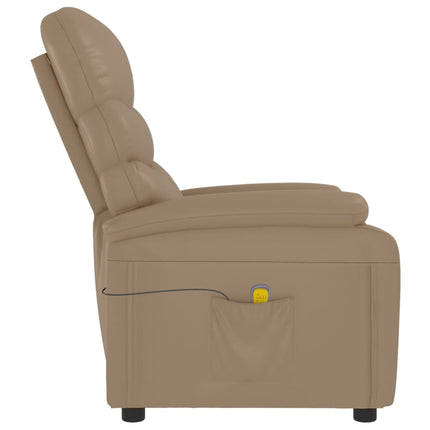 Massagefåtölj cappuccino konstläder