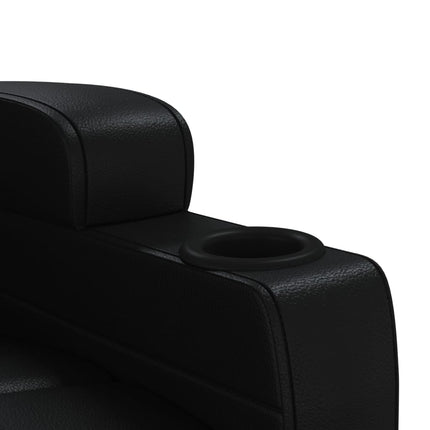 Massagefåtölj svart konstläder