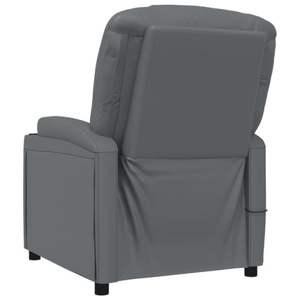 Massagefåtölj antracit konstläder