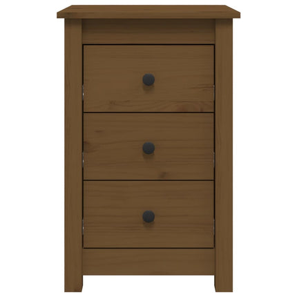 Sängbord 2 st honungsbrun 40x35x61,5 cm massiv furu